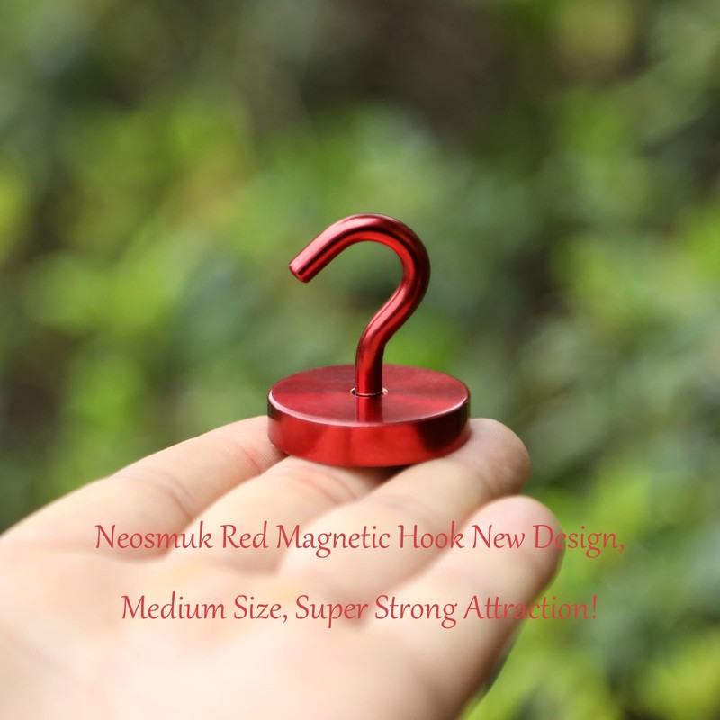 Neosmuk Magnetic Hooks, 120lb Extra Strong Magnet with Hook for