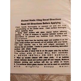 Vinyl Etchings Portland Lighthouse Window Decal 4"x6" OVAL Etched Glass Look Cling Removable