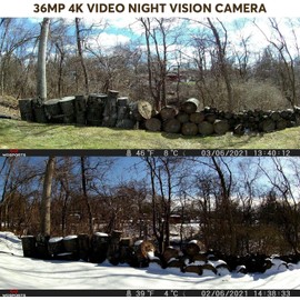 WOSPORTS Trail Camera,48MP 4K 0.2S Trigger Motion Activated,Game Hunting Camera with Night Vision IP66 Waterproof 2.0''LCD 120°Wide Cam Lens for Outdoor Scouting Wildlife Monitoring Home Security