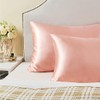 Pillowcase 2 Pack Silk Pillowcase for Women Men 48X74cm Soft