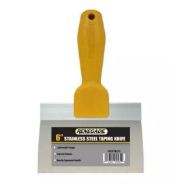 Renegade Tools+ Advance Drywall Taping and Finishing Knife Set: 6,10,12" Stainless Steel + 12" Mud Pan