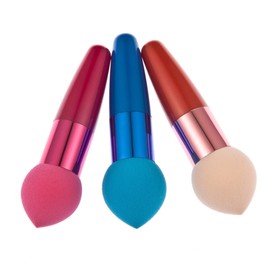 FOMIYES 6pcs Water Droplet Shaped Makeup Sponge for Foundation Application Non Cosmetic Blending Brushes Red Blue and for Professionals and Diy Users