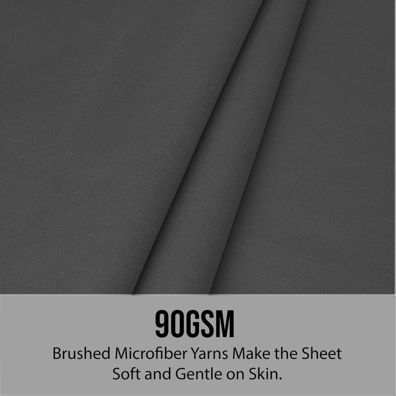 Funky Gadgets Fitted Sheets King Size Charcoal Deep Pocket 10