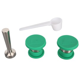 2PCS Refillable Coffee Capsule Stainless Steel Reusable Coffee Pod Filter Cup with Tamper and Spoon for Nespresso Coffee Machines