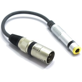VITALCO XLR Male to 6.3 mm Mono Jack Socket Adapter Microphone 3-Pin to 6.3 TS Jack Plug Audio Cable