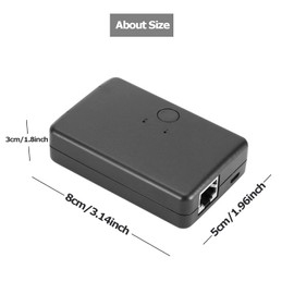 SOONHUA RJ45 1 to 2 Gigabit Network Splitter, Network Switch Box Computer Ethernet Network Splitter Adapter Free Between Intranet and Extranet Support 2 in 1 Out or 1 In