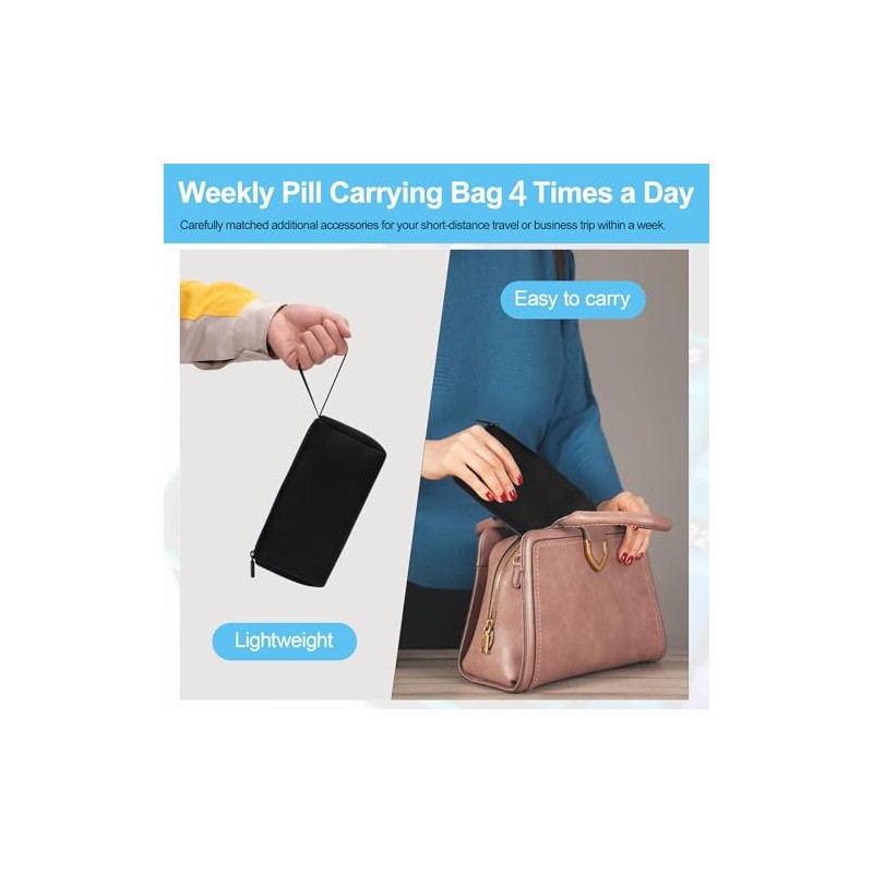 Monthly Pill Organizer 4 Times a Day, Pill Box Organizer
