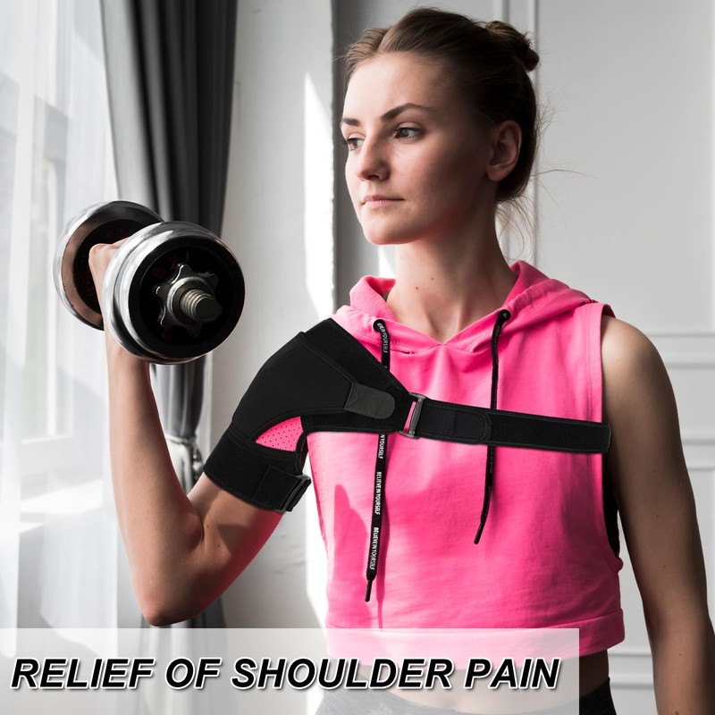SPOKKI Shoulder Brace, Adjustable Shoulder Support, Neoprene Shoulder Support Bandage,