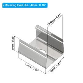 PATIKIL LED Strip Clips, 120pcs Stainless Steel Mounting Brackets Fixing Clip Clamp Support Holder with Screws for 11mm to 12mm LED Strip Lighting Cable