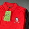 Bad Mulligan Mens Red Golf Polo with Black Long Sleeves