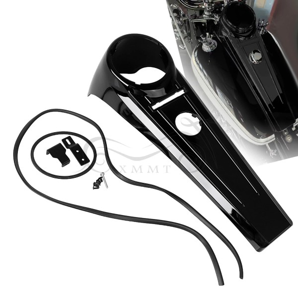 Unbranded Black Extended Tank Dash Console For Harley Softail Springer