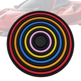 Car Cup Holder Coaster | Non-Slip Rainbow Car Drink Coaster | Drink Mat Car Decor, Cupholder Coaster, Car Cup Holder Insert, Car Interior Accessories