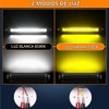 Barra de luz LED ámbar blanca de 32 pulgadas, delgada,