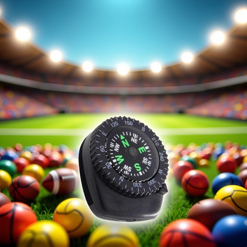 Mini Black Button Navigation Device - Compact Survival Compass for