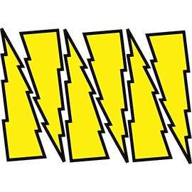 StickerTalk Lightning Bolt Vinyl Stickers, 1 inch by 3 inches