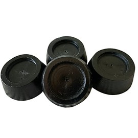 Prime Woodcraft Walnut Wood Furniture Risers - Premium Bed Risers with 1 Inch Extra Height for Cleaning and Convenience - Table Risers, Sofa Riser, Desk Riser for Home, Office (4 Pack) (Black)