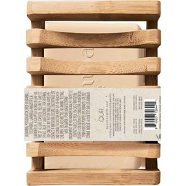 QUR Bálsamo Corporal De Espuma De Mar Y Jazmín (100 G) Con Bandeja De Bambú Para Baño. Lujosa Loción Herbal En Barra Con Aceites Naturales, Agua De Ma