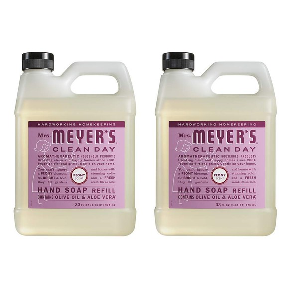 Mrs. Meyer’s Clean Day Liquid Hand Soap Refill, Peony Scent (33 OZ - 2 PACK)2