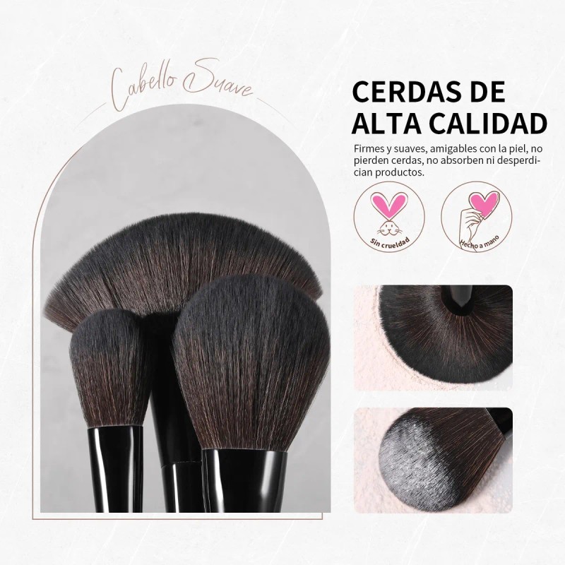 Juego De Brochas De Maquillaje Profesional Docolor, 30 Pieza