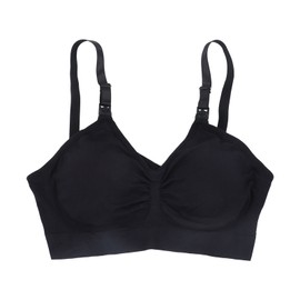 Hands Free Breast Pump Bra Adjustable Soft Breathable Pumping Nursing Bra for Puerpera Black XXL