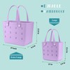 LiAYiD Rubber Beach Tote Bag Waterproof Tip-Proof Outdoor Tote Bag