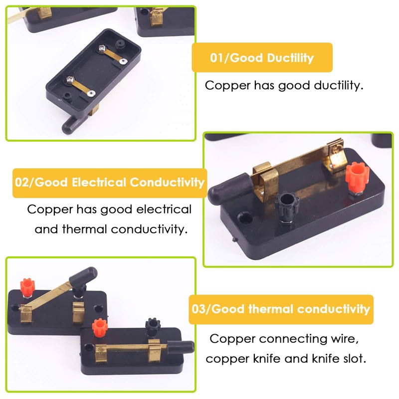 Keadic 10 Pieces Single Pole Single Throw Switch for Physics