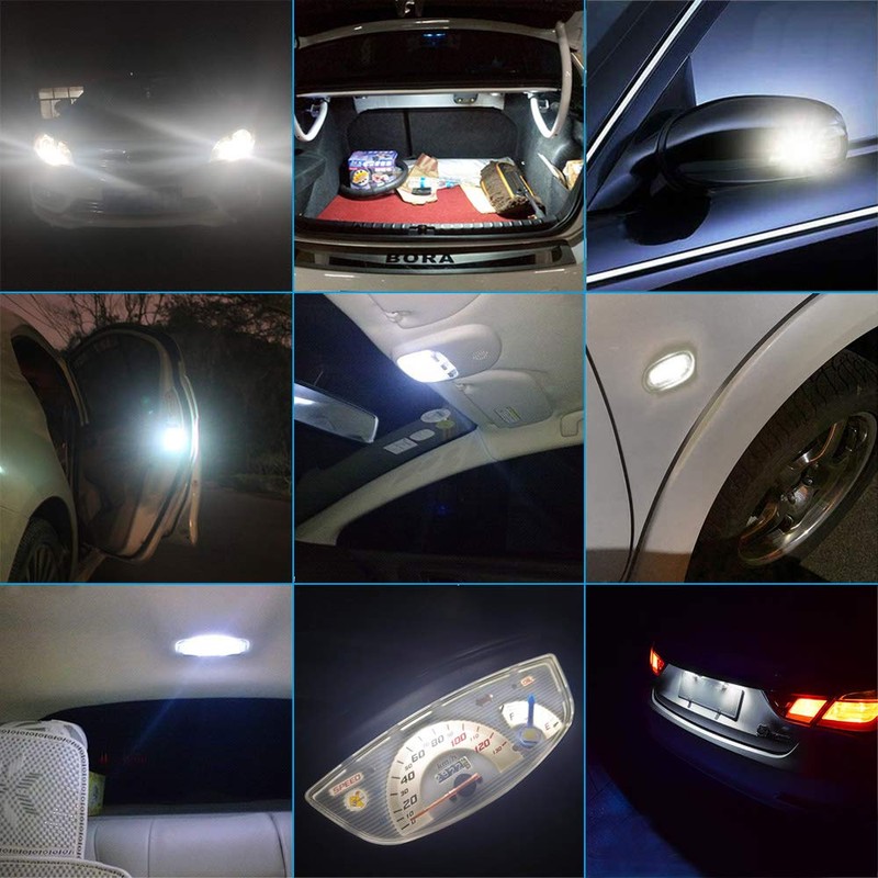 14pcs T10 Car LED Car Position License Lamp 12V (Green)