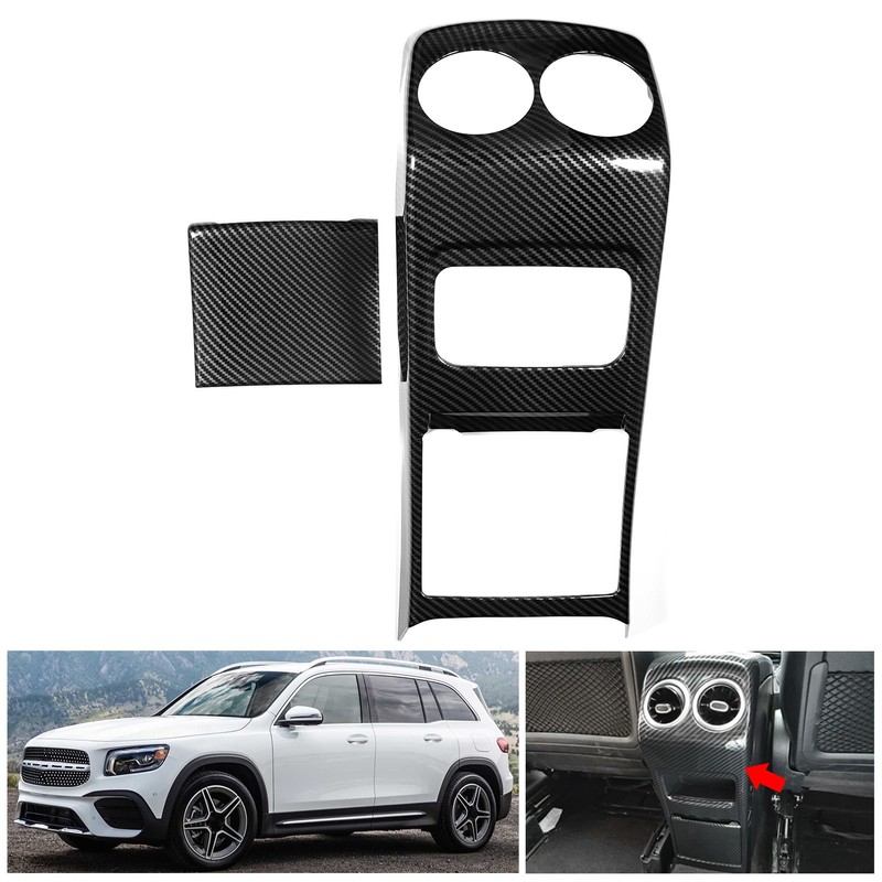 2Pcs Rear Air Conditioning Vent Cover Back Outlet Decorative Frame