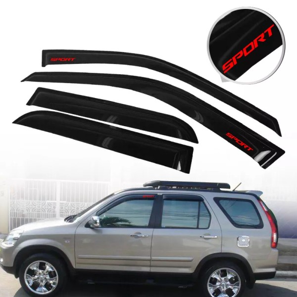 Unbranded Fits 02-06 Honda CR-V SUV Window Visors Slim Dark