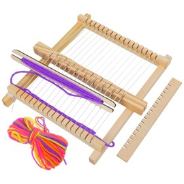 Toddmomy Weaving Machine for Adults Weaving Kit Wooden Multi- Craft Weaving Loom for Kidcraft Playset (Khaki)