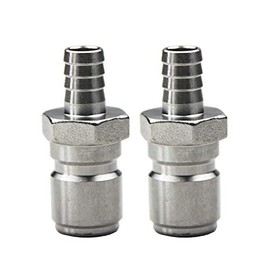 FidgetGear Homebrew Quick Disconnect Set 304 Stainless Steel Fitting Connector Homebrewing QD Male 3/8 Barb