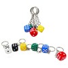 HONBAY 12PCS Resin Dice Keychains 3D Cube Square Dice Key