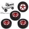 MN86 1/12 CarRed Aluminum Wheel Hub Rubber Tire RC Parts
