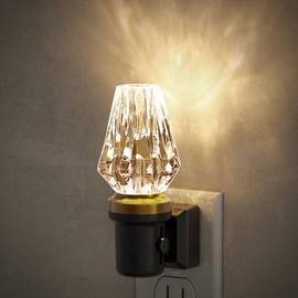 JandCase Night Light, Night Lights Plug into Wall, Modern Nightlight with Auto On Off Light Sensor, 0-100LM Dimmable Night Light, Soft White Crystal nightlights for Bathroom Hallway Home Decor, 1Pack