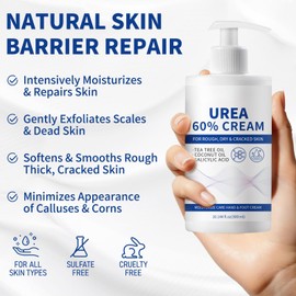 60% Urea Cream,Cracked Heel Repair Cream for Feet and Hand 300ml