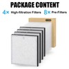 4 Pack MR5866 True High-Efficiency Replacement Filter, Compatible with MORENTO