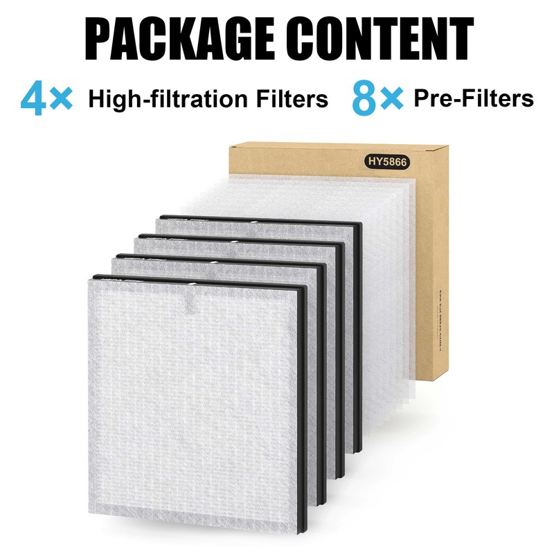 4 Pack MR5866 True High-Efficiency Replacement Filter, Compatible with MORENTO