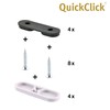 Wagner QuickClick® Tandem Plastic Gliders Chair Glides Set of 4