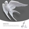 YARNOW Bird Figurine 3Pcs Resin Sparrows Swallows Dove White Decor