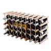 HAPPYGRILL Wood Wine Rack 40-Bottle Stackable Storage Stand Wine Display