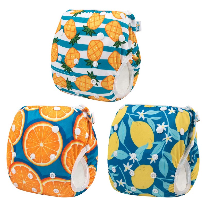 Babygoal Baby Swim Diapers 3 Pack for 0-8 Months Infant