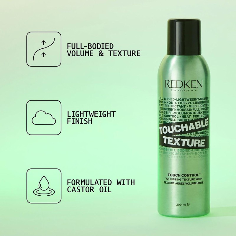 REDKEN Touchable Texture, Volumising Foam for Long-Lasting Shine and a