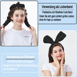Kockenwickler über Nacht Ohne Hitze, Manuelle Heatless Curls Band, Locken Ohne Hitze über Nacht, Hitzefreie Wave Formers Lockenband Rutschfest, DIY Overnight Curls Styling für Langes/Mittleres Haar
