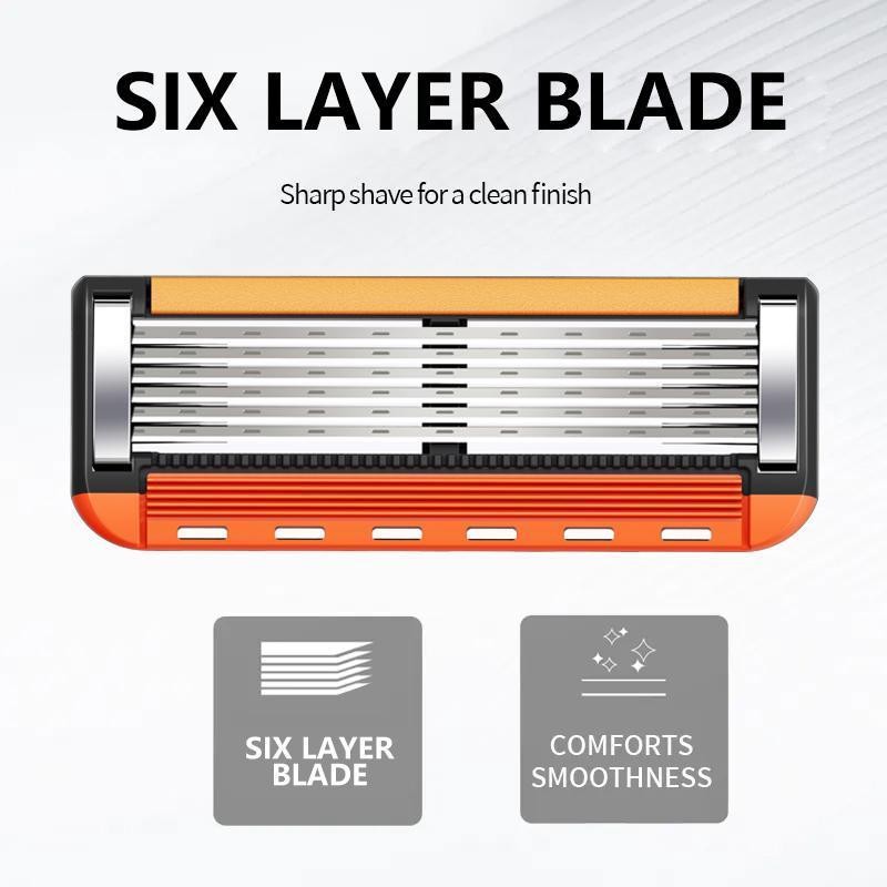 Men's Razor Blade Replacement, 48pcs Razor Blade & 1 Count