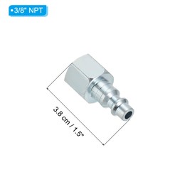 PATIKIL 3/8" Air Fittings Steel, 10Pcs 300PSI Air Female Plug Compressor Connect Fittings for Automotive Industry Air Compressors Mechanical Engineering, Silver