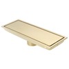 DEOKXZ Linear Shower Drain Pipe 12 Inches Brushed Gold, with