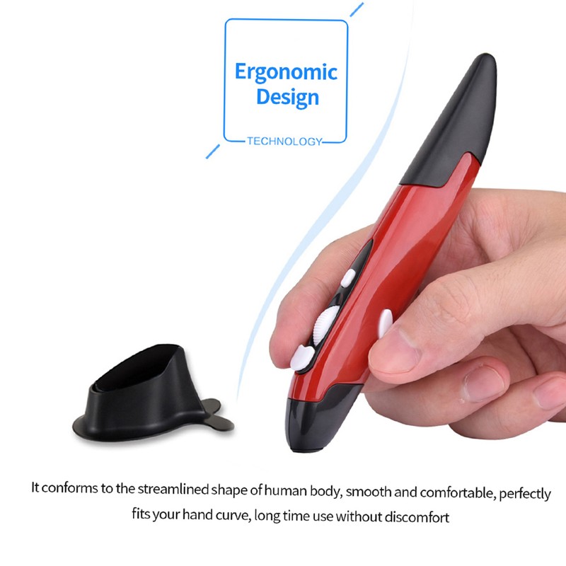 2.4GHz Wireless Optical Pen Mouse Ergonomic Pen Mouse with Adjustable