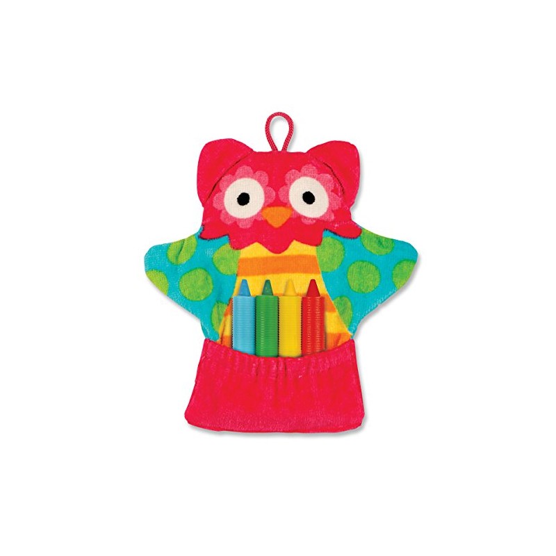 Stephen Joseph Bath Mitt and Crayons, Owl