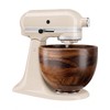 Premium Solid Walnut Wood Mixing Bowl, Compatible with KitchenAid 4.5