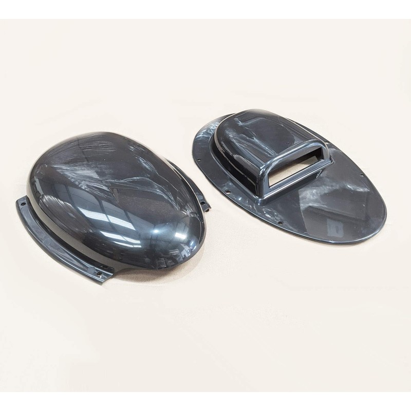 LOW PROFILE BLACK ROOF AIR DUCT VENT VENTILATOR HORSEBOX CARAVAN